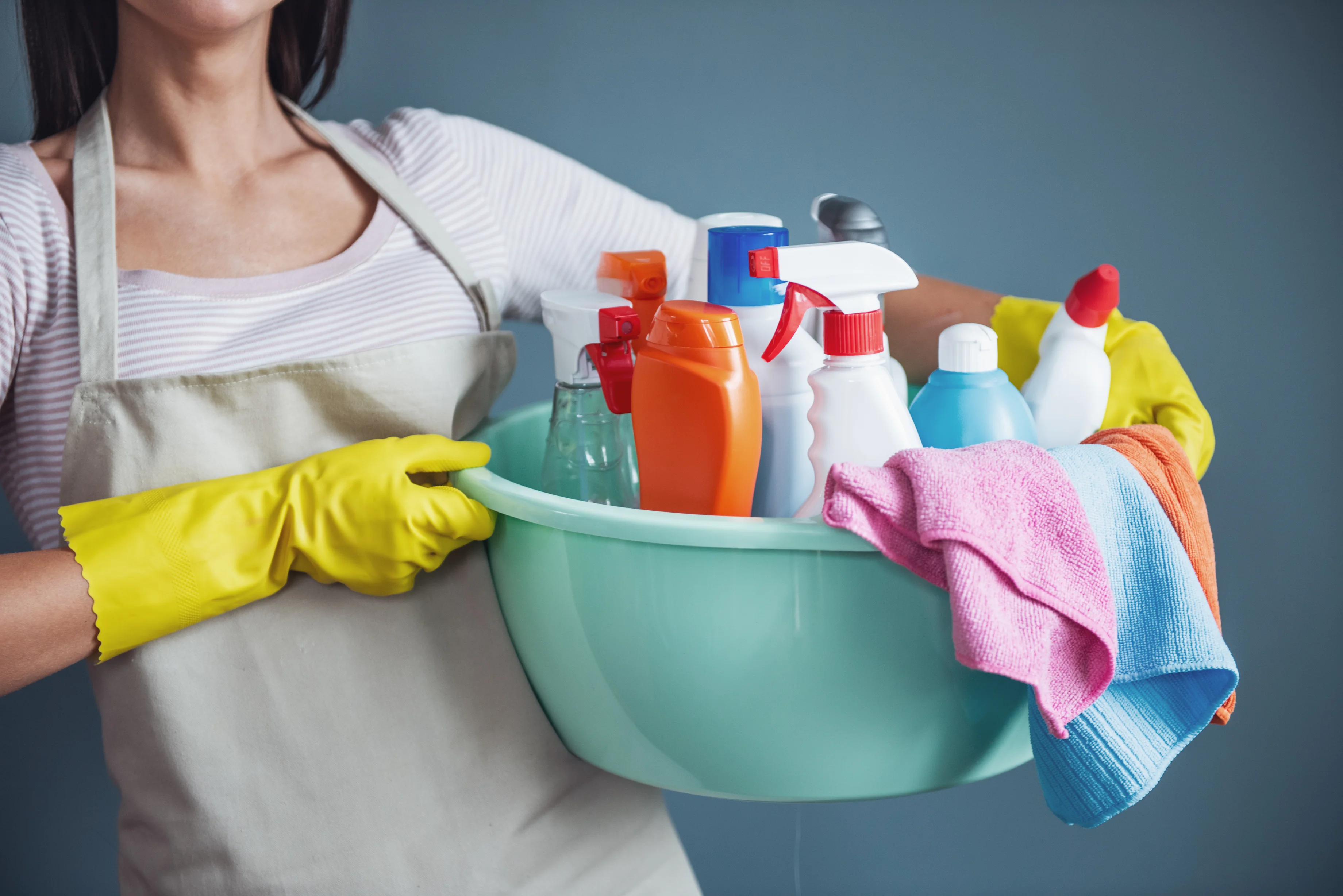 Professional cleaning in action